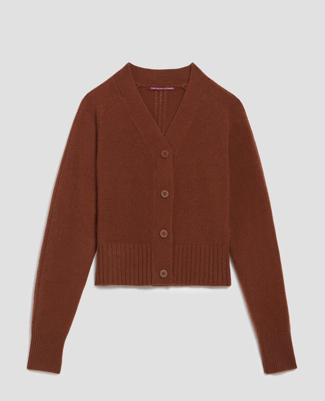 Cardigan aus Kaschmir I370 emperador coffee