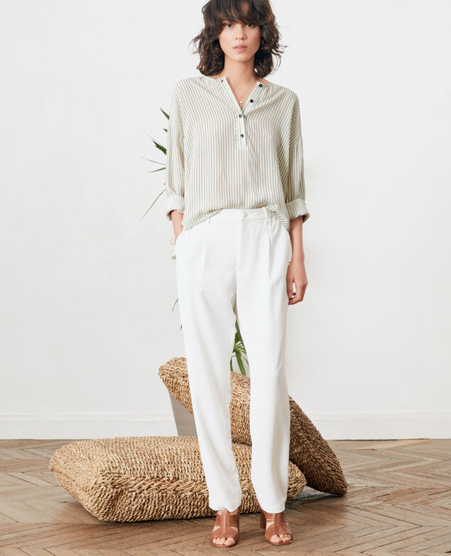 Hose aus Krepp Blanc