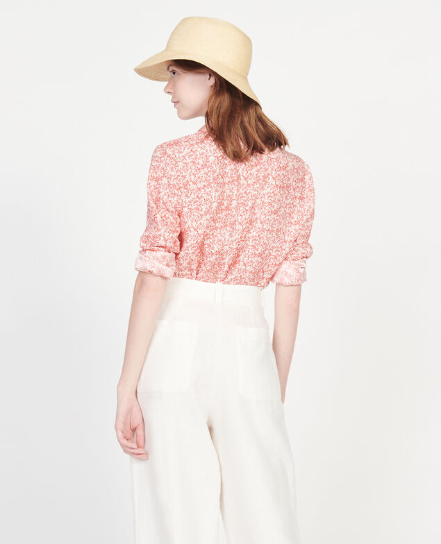 Bluse mit Aufdrucken Feuillage buttercream