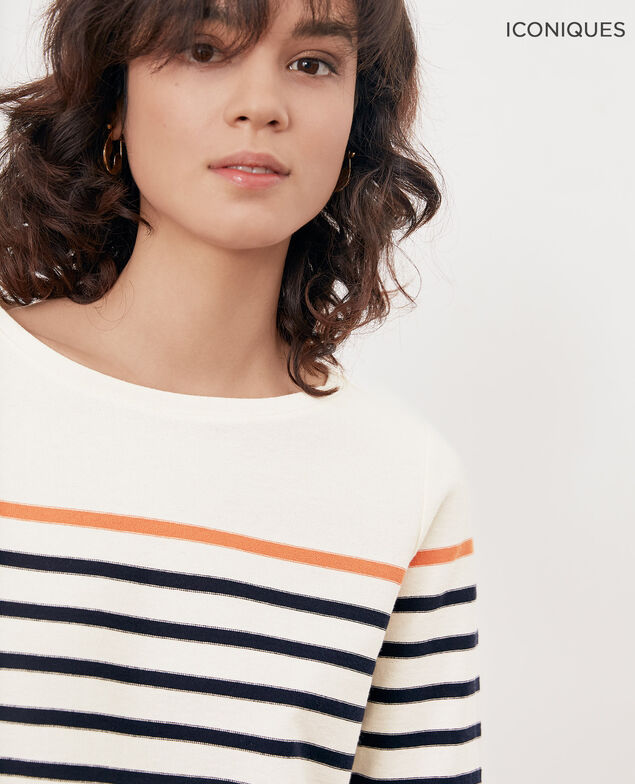 Matrosen-T-Shirt Kaolin/navy