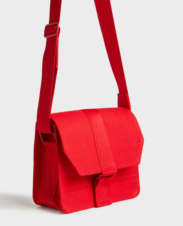 Kleine Tasche aus Baumwolle Fiery red