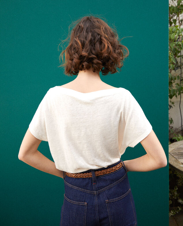 T-Shirt mit Tasche Weiß