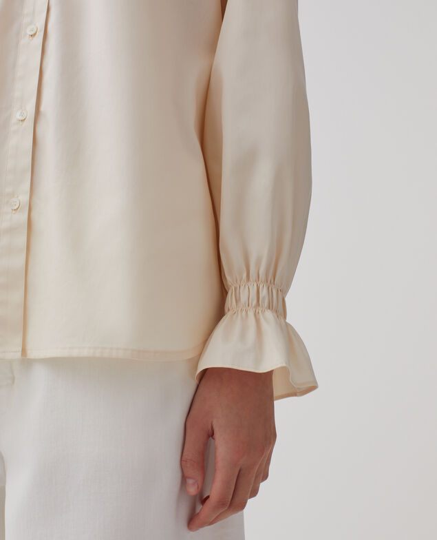 Bluse mit Volant-Kragen I300 pearled ivory