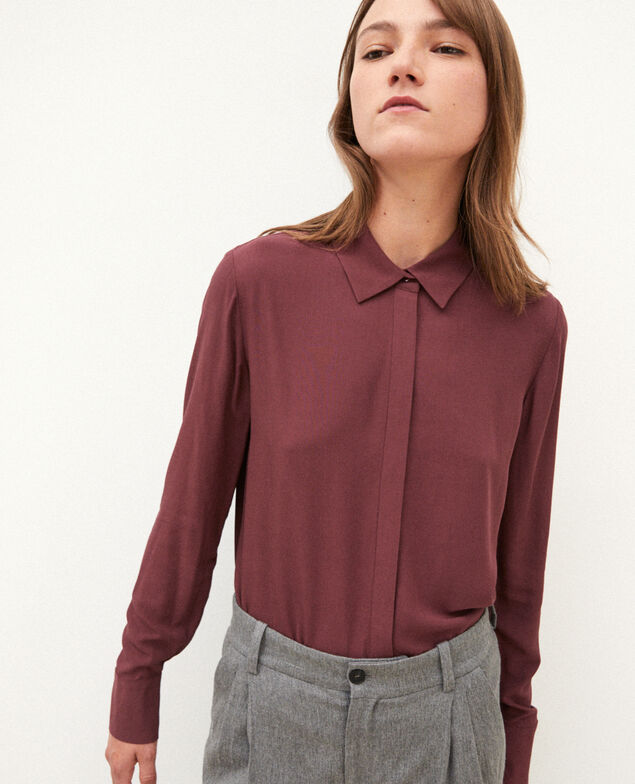 Gerade geschnittene Bluse Braun