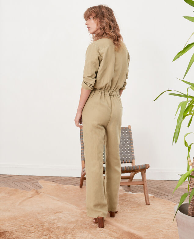 Safari-Overall mit Leinen Mastic