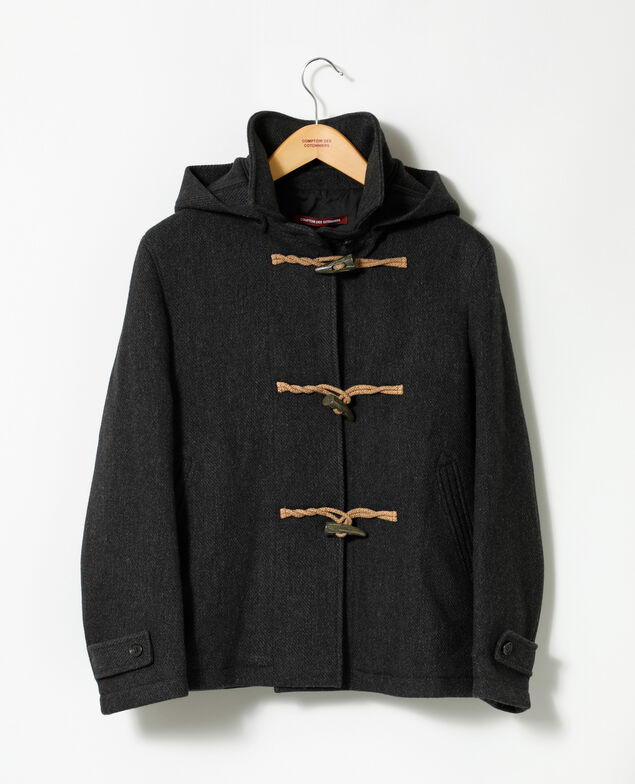Kurzer Mantel im Dufflecoat-Stil Dark heather grey