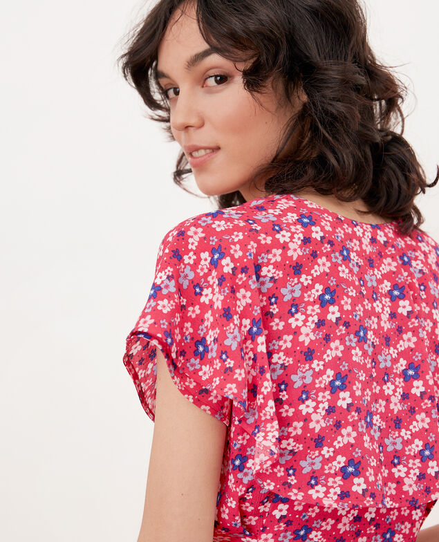 Gemustertes Kleid Honolulu ultra pink