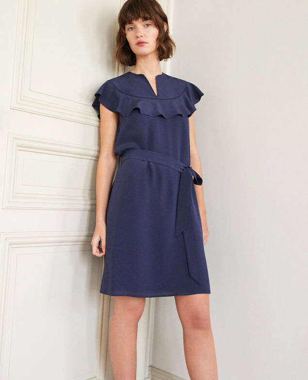 Rüschenkleid Blau