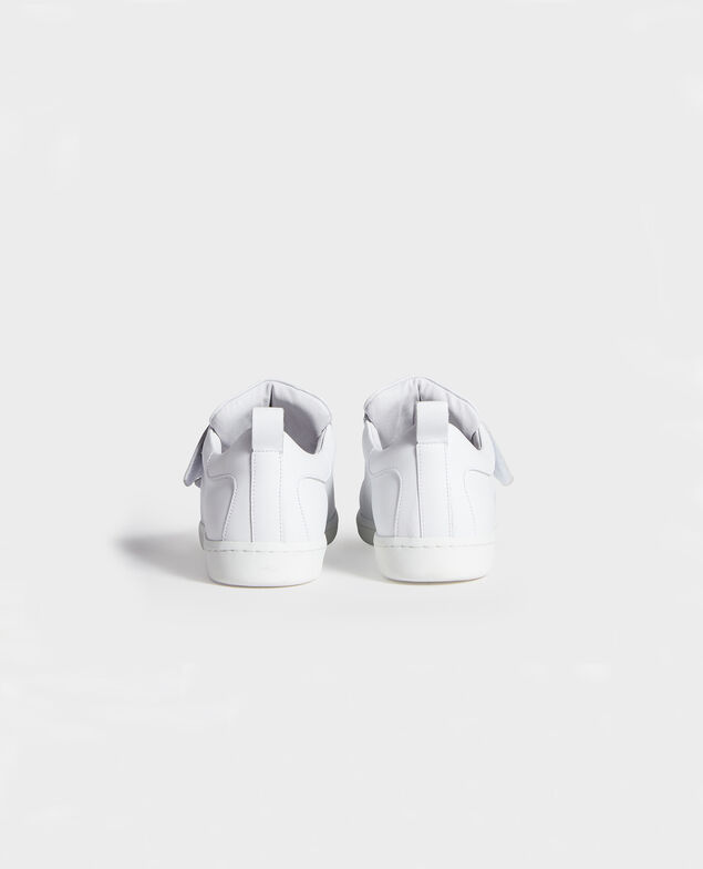 Sneakers aus Leder mit Klettlaschen Optical white