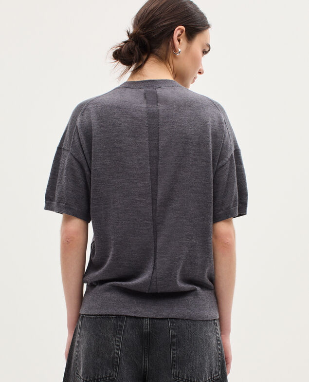 Pullover aus Merinowolle und Seide K071 rabbit gray