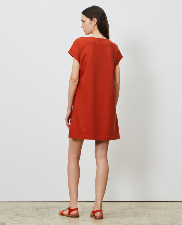 Kurzes Kleid aus Bio-Baumwolle Rooibos tea
