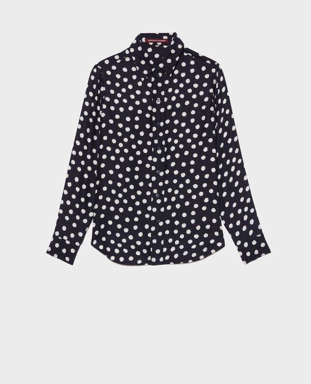 SIBYLLE - Gemusterte Bluse aus Seide Big dots
