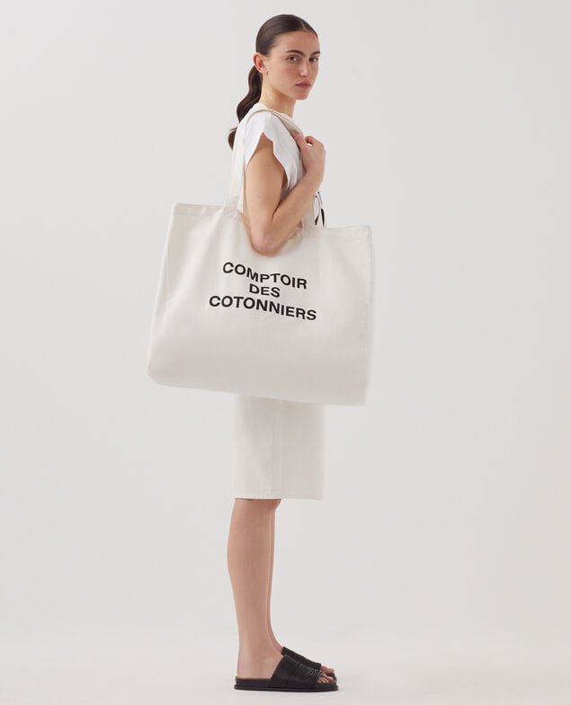 Maxi Shopper aus Baumwolle  H003 white