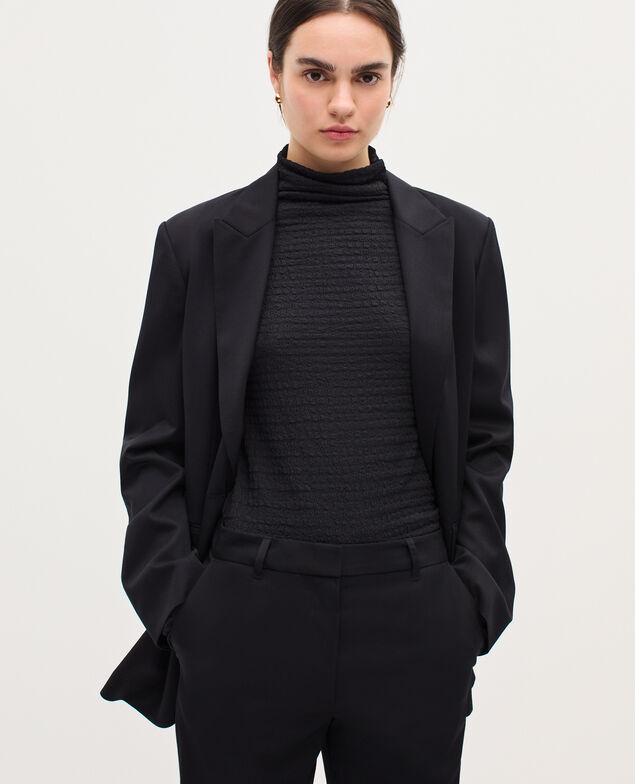 Blazer aus Wolle H091 black beauty