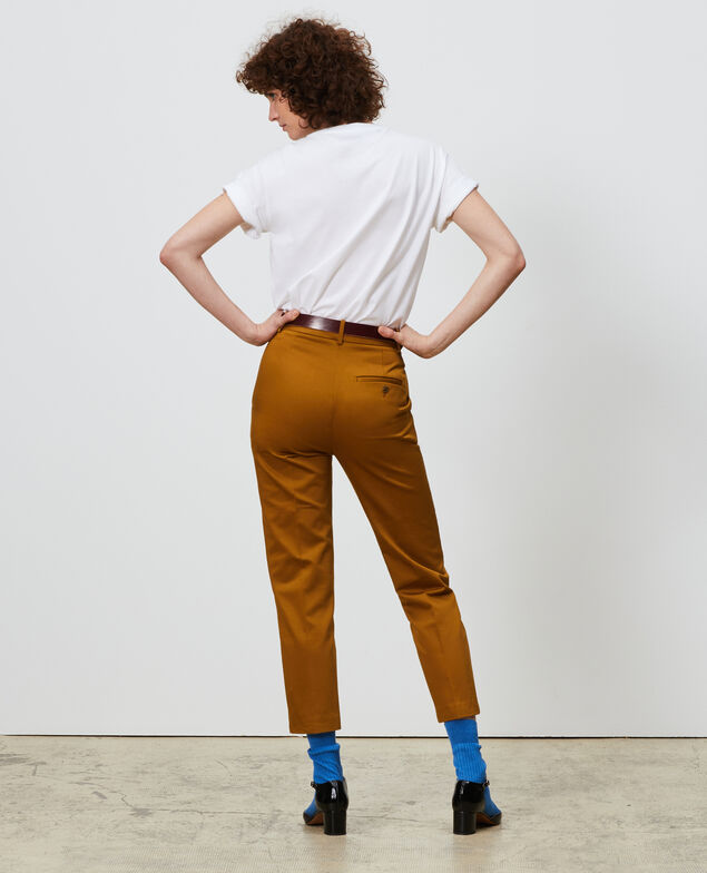 MARGUERITE - Zigarettenhose Bronze brown
