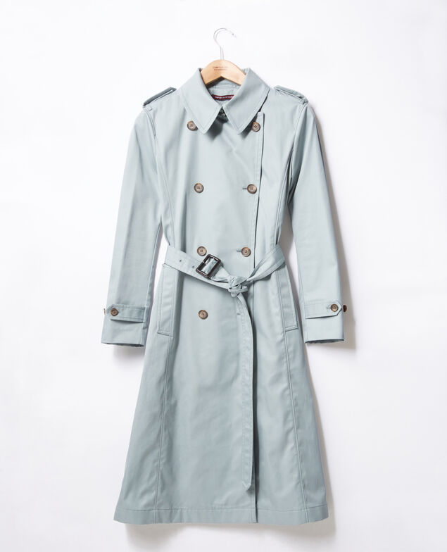 Klassischer schnitt trenchcoat Silvergreen