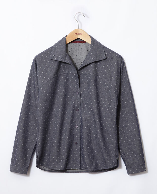 Gerade geschnittene Bluse Blau