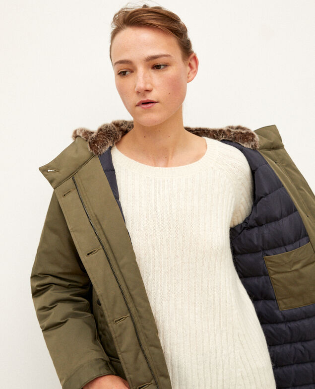 Parka mit einer Kapuze Olive night