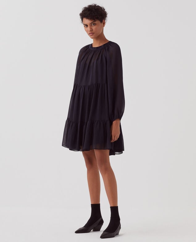 Kurzes Kleid mit fließendem Fall H695 night sky