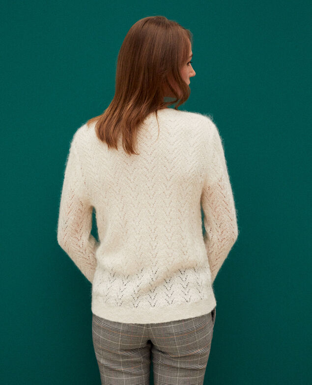 Cardigan mit Mohair Weiß