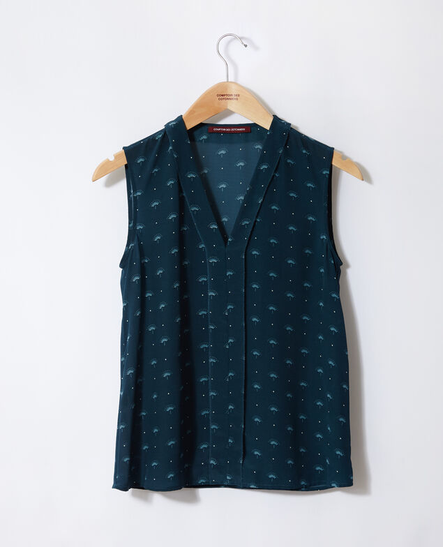 Ärmelloses Top Blau