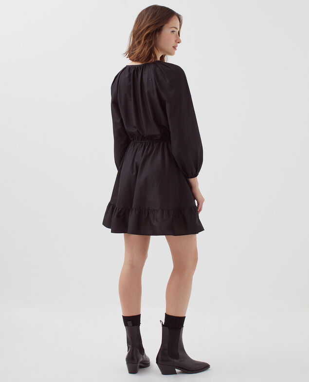 Kurzes Kleid mit 3/4-Ärmeln H091 black beauty