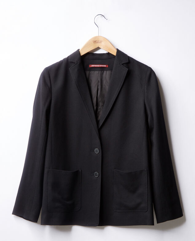 Jacke mit Wolle Noir