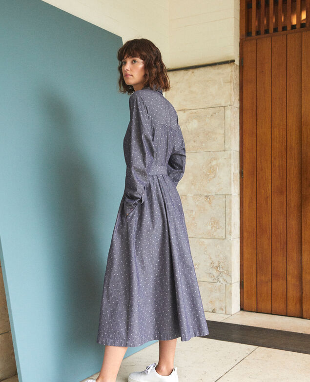 Halblanges Kleid Blau