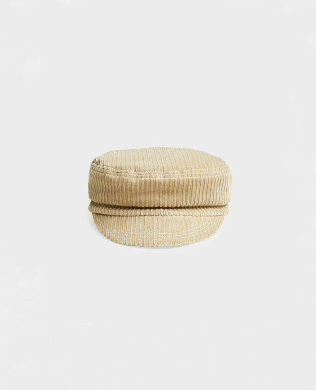 Kappe aus Cord Light taupe