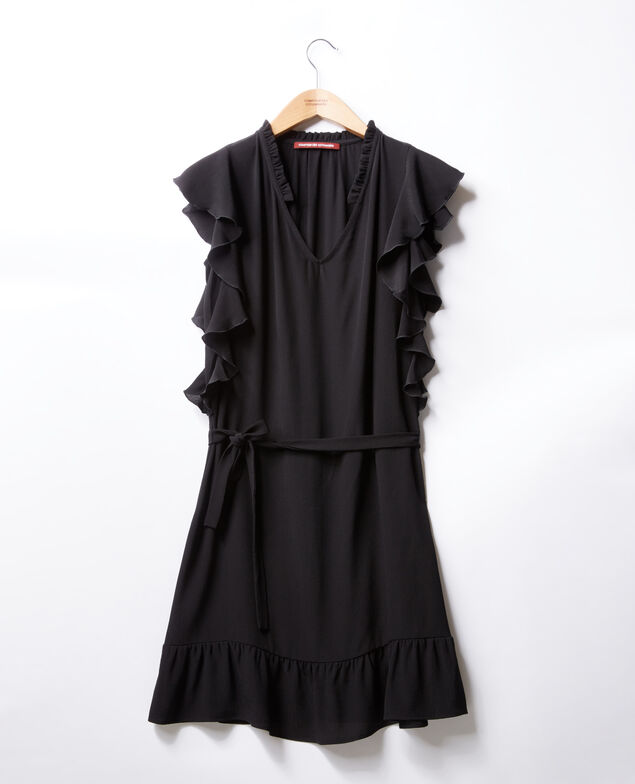 Rüschenkleid Schwarz