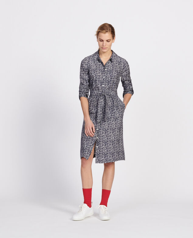 Kleid Feuillage maritime cream