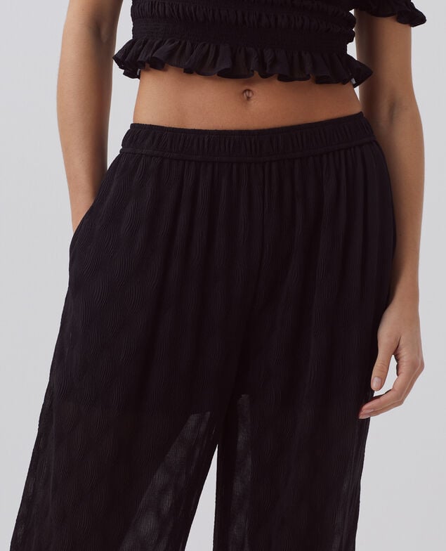 Weite fließende Hose H091 black beauty