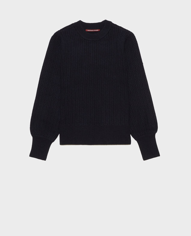 Wollpullover mit Rundhalsausschnitt Night sky