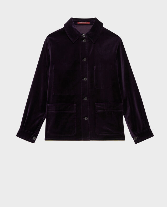 Kurze Cordjacke Purple