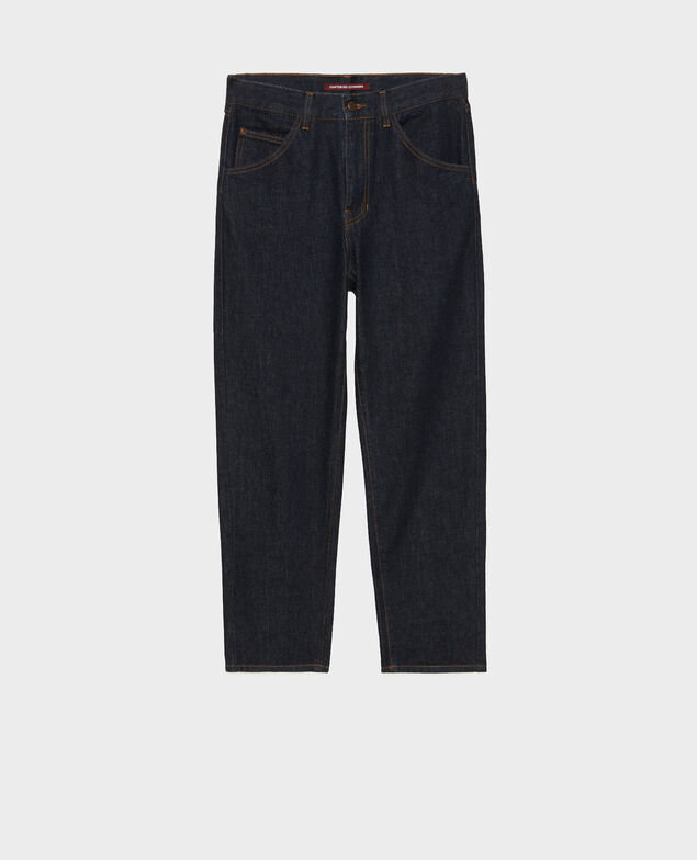 TOMBOY - Weite Jeans halbhohe Taille 5 Taschen Denim rinse