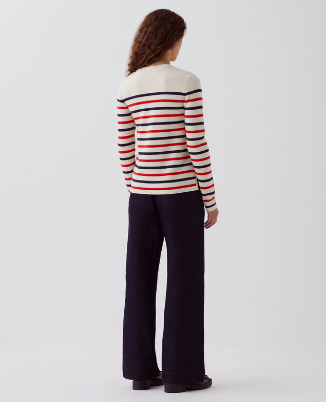 MADDY - Pullover aus Merinowolle im Marinelook H004 st_tricolore