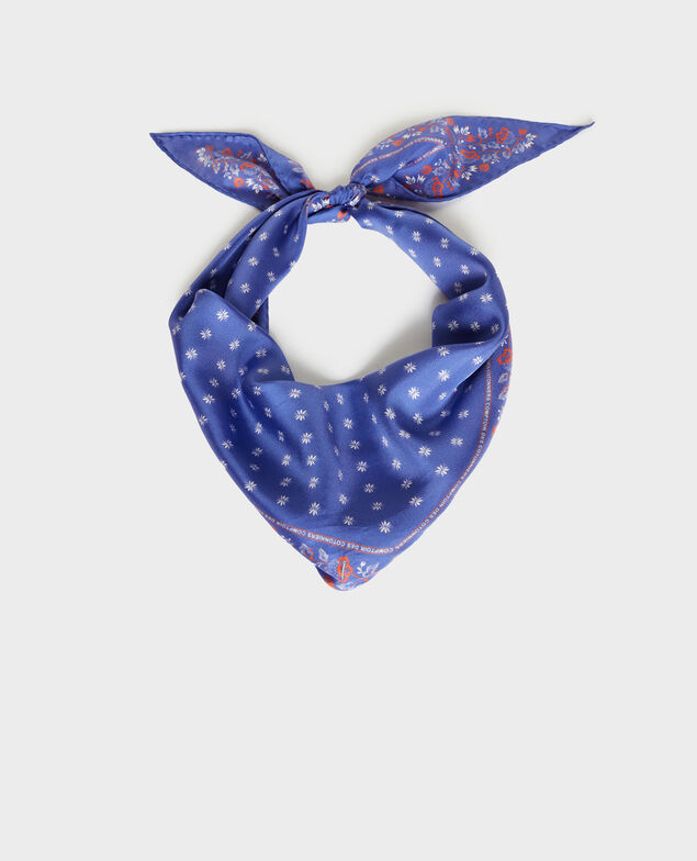 Seidentuch in Rautenform Royal blue