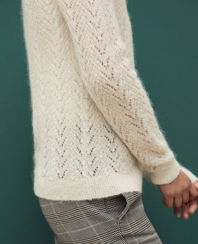 Cardigan mit Mohair Weiß