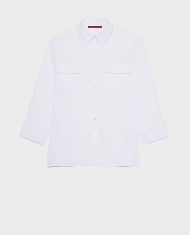 Oversized Herrenhemd aus Baumwolle  Optical white