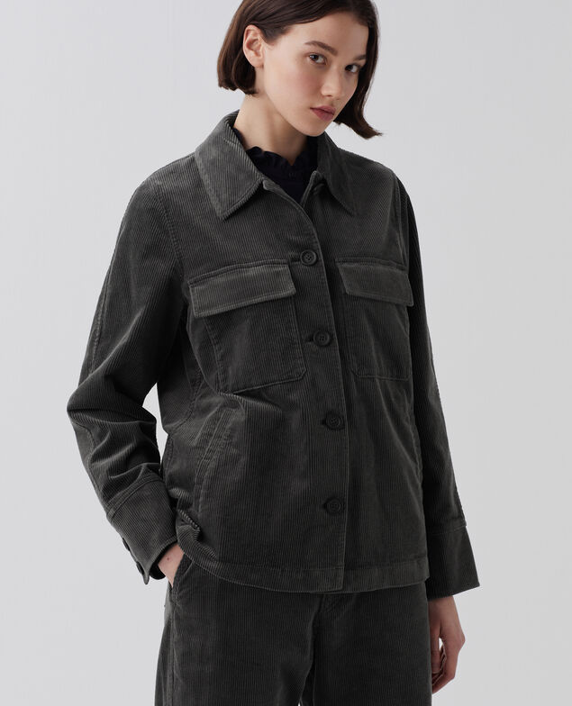 Cordjacke U070 gray
