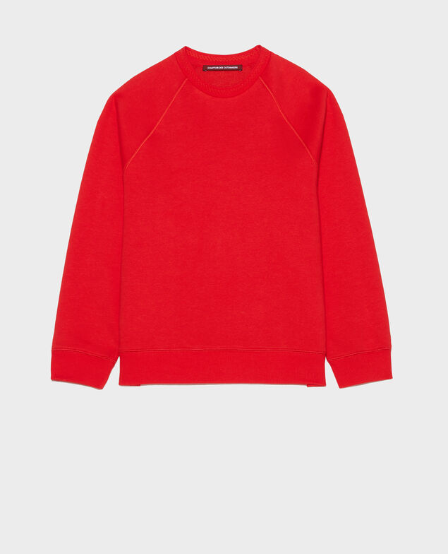 Sweatshirt aus Molton Fiery red