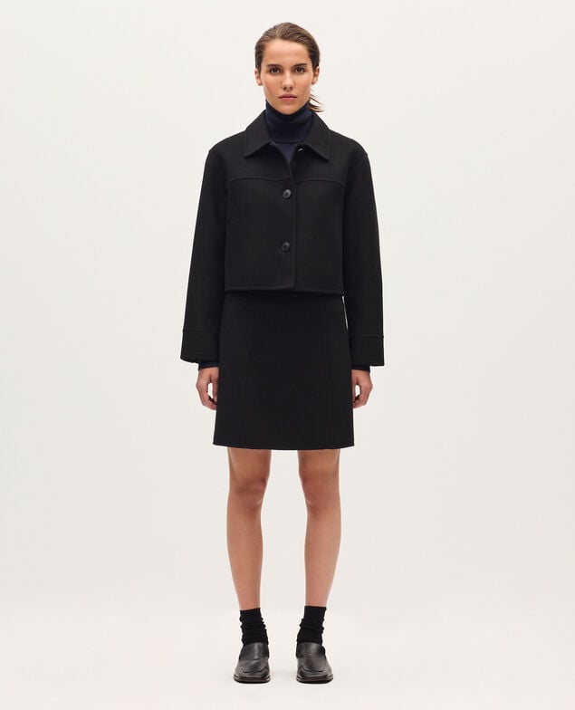 Kurze doppelseitige Jacke H091 black beauty