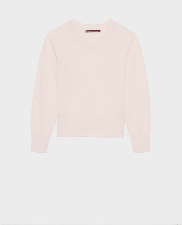 Pullover aus Kaschmir mit Rundkragen Seashell pink