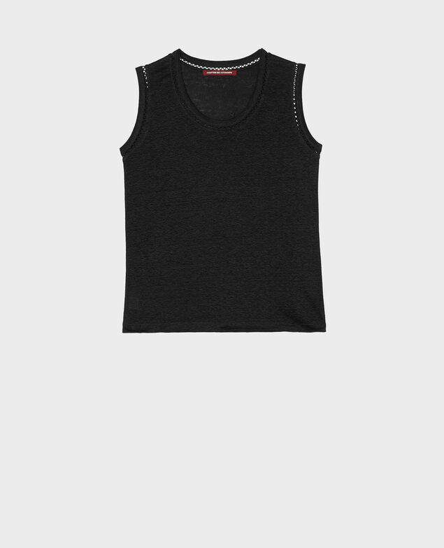 Top aus Leinen Black beauty