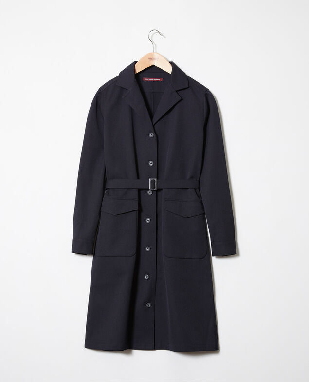 Kleid mit offenem Kragen Dark navy