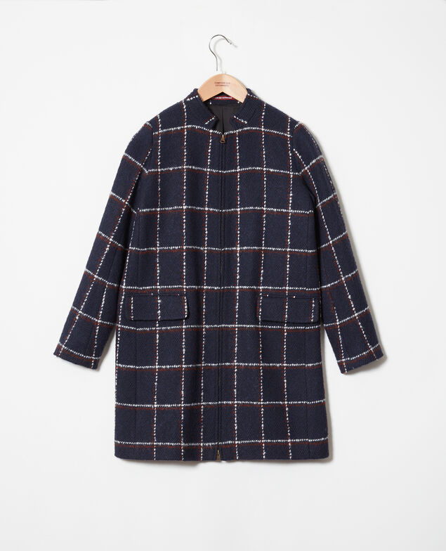 Mantel mit Karomuster Navy checks