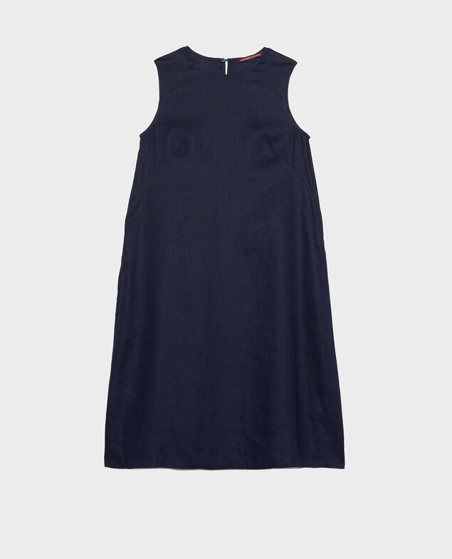 Kleid aus 100 % Leinen Maritime blue