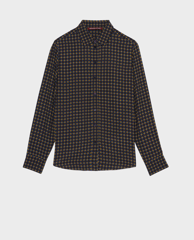 Gemusterte Bluse Cravate green