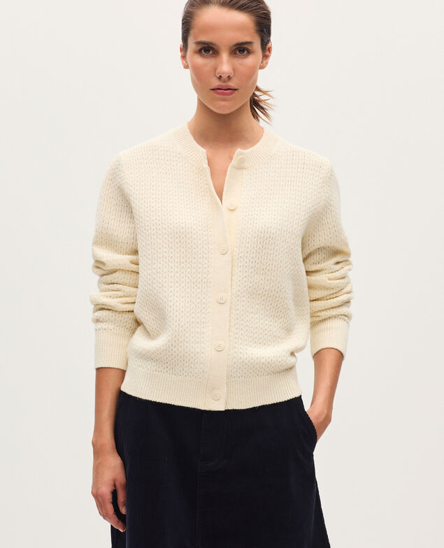 Cardigan mit Rundhalsausschnitt  U010 off white