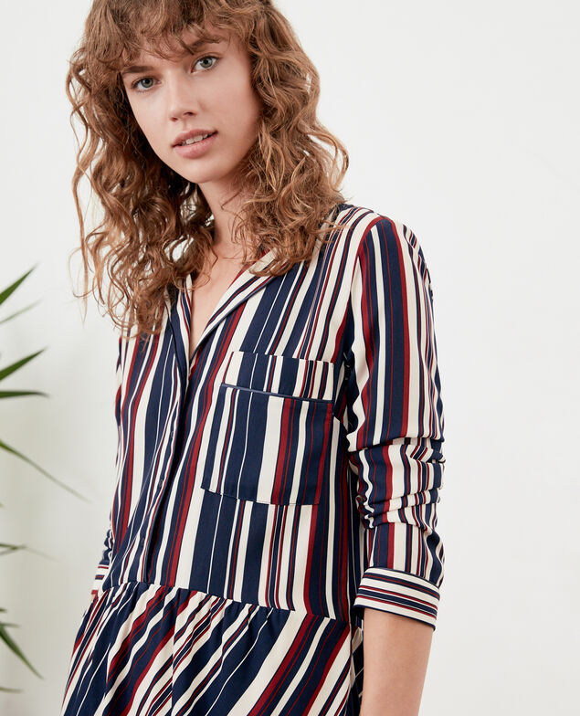 Gestreiftes Kleid Stripes marine/devil